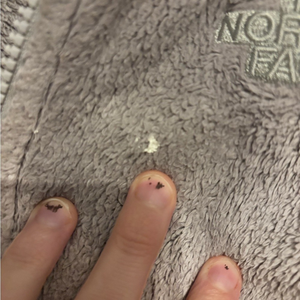 Fuzzy gray zip up north jacket - Picture 4 of 5